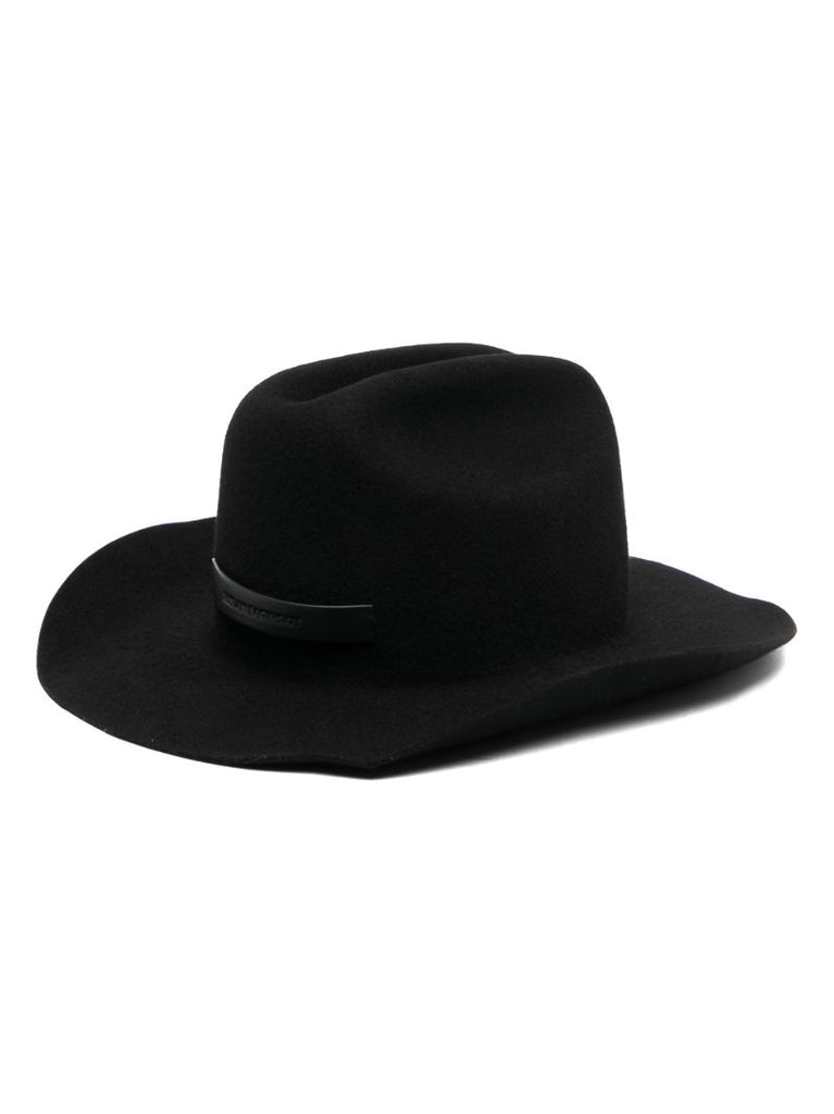 Black Wool Fedora Hat