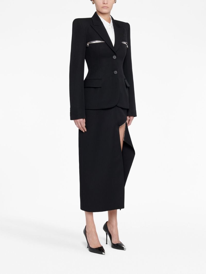 Black Single-breasted Wool Blazer