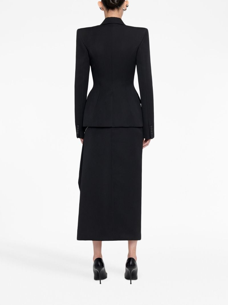 Black Single-breasted Wool Blazer