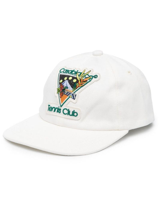 White Embroidered Logo Cap