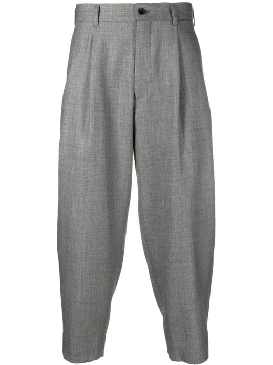 Grey Wool Tailored Trousers