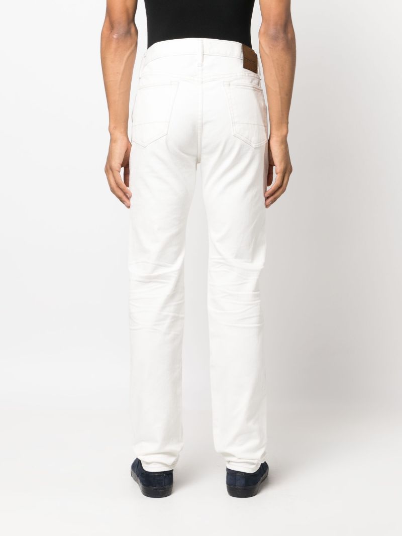 Neutral Stretch Cotton Straight Leg Jeans