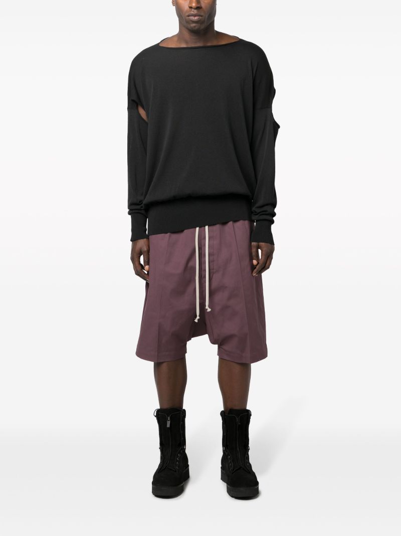 Purple Drop Crotch Shorts
