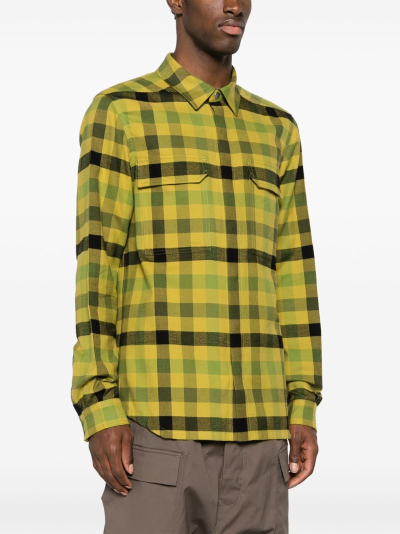Yellow Checked Cotton Shirt