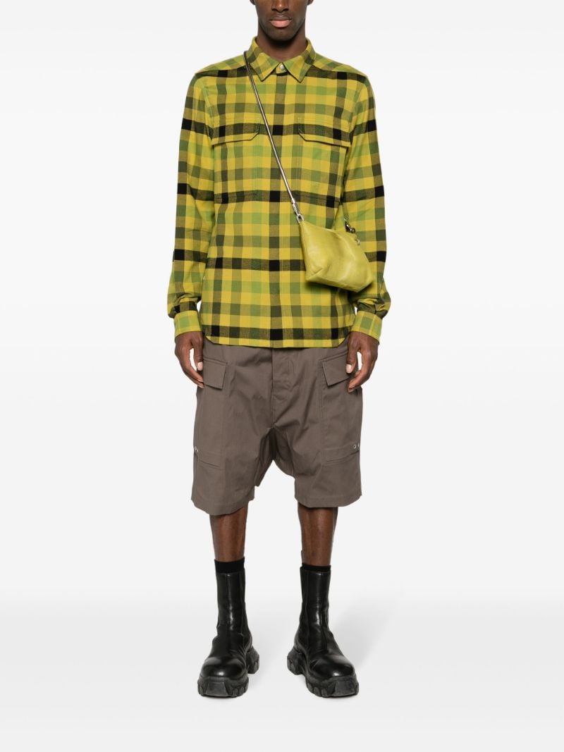 Yellow Checked Cotton Shirt