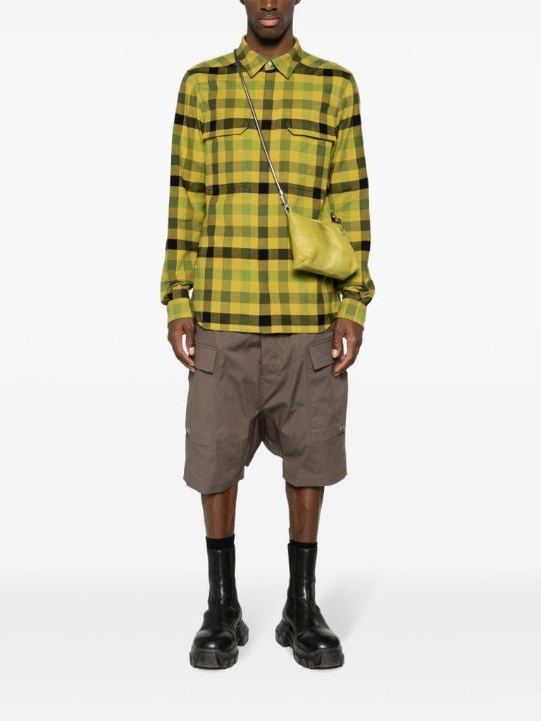 Yellow Checked Cotton Shirt