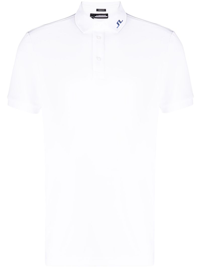 White Kv Logo Print Polo Shirt