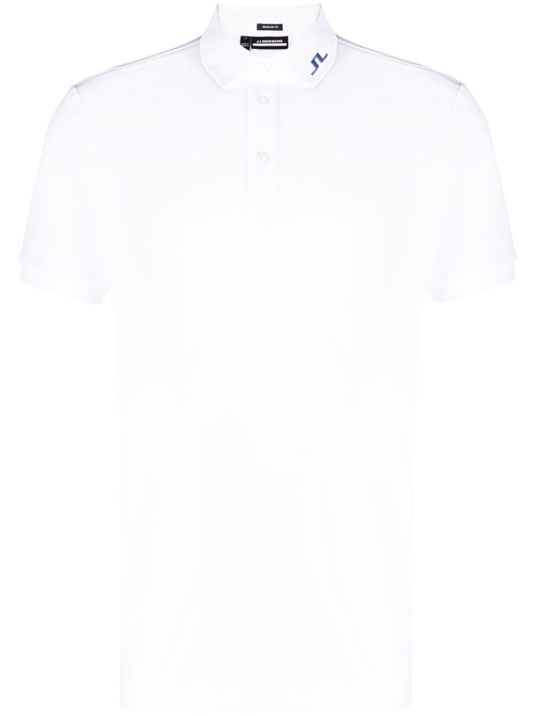 White Kv Logo Print Polo Shirt