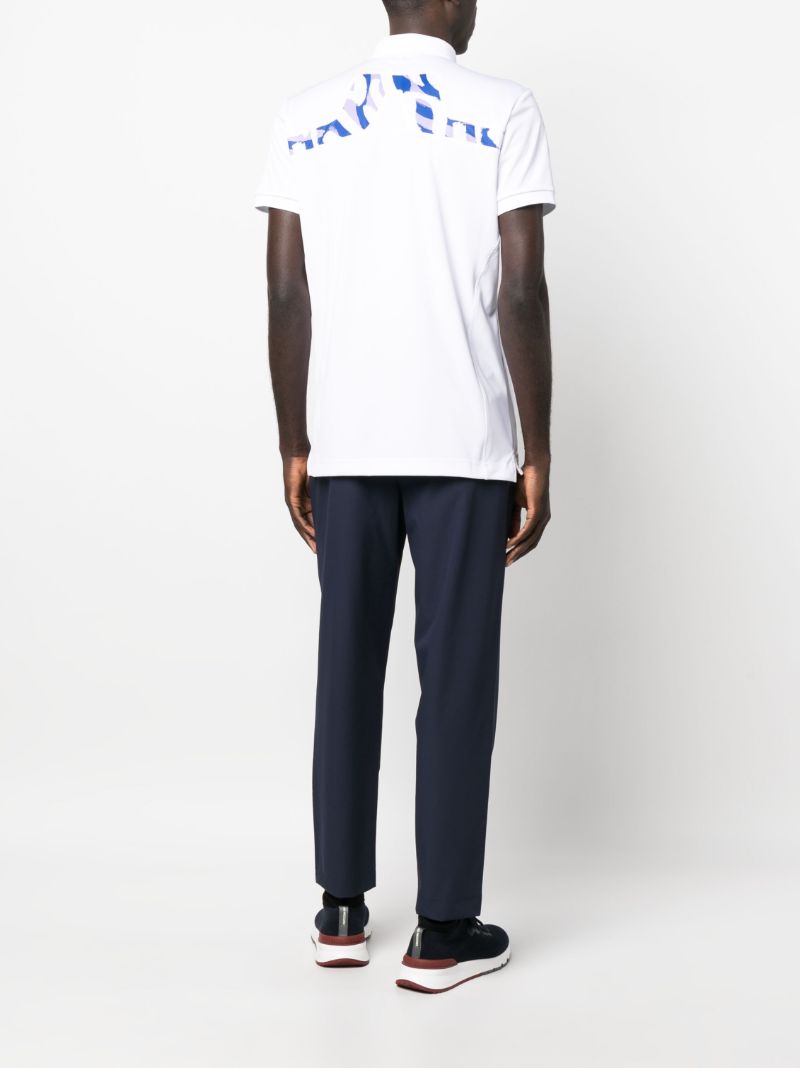 White Kv Logo Print Polo Shirt