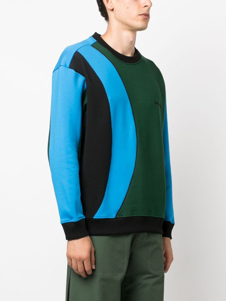 Green Mae Colour-block Sweatshirt