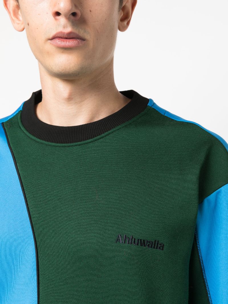 Green Mae Colour-block Sweatshirt