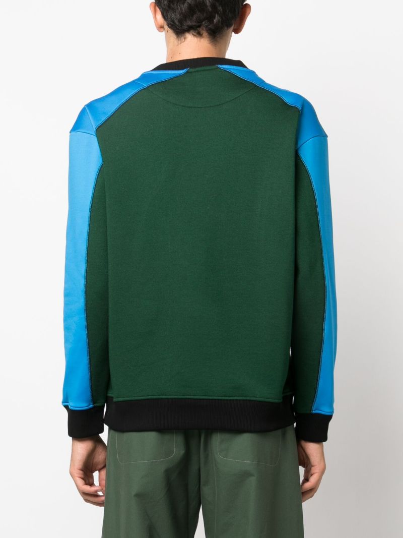 Green Mae Colour-block Sweatshirt
