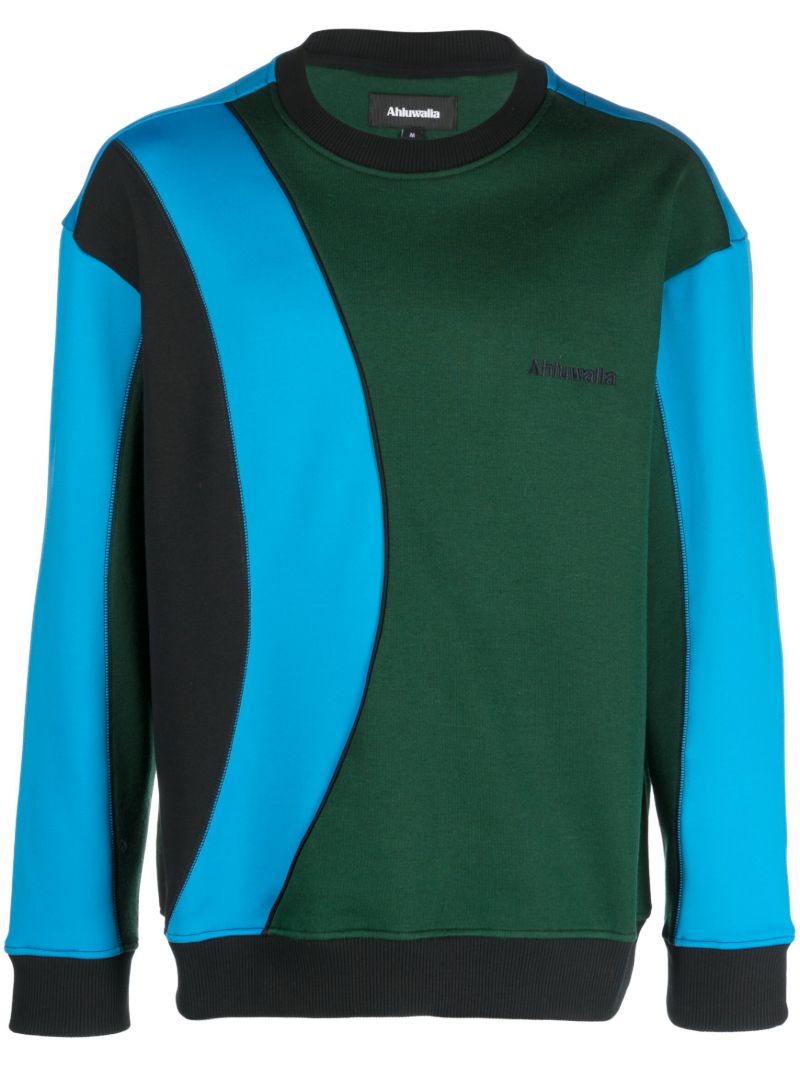 Green Mae Colour-block Sweatshirt