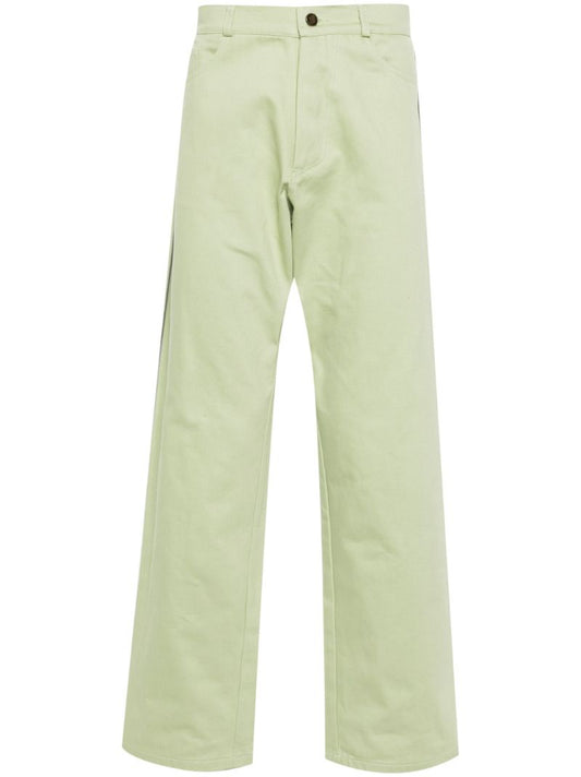 Green Straight-leg Trousers