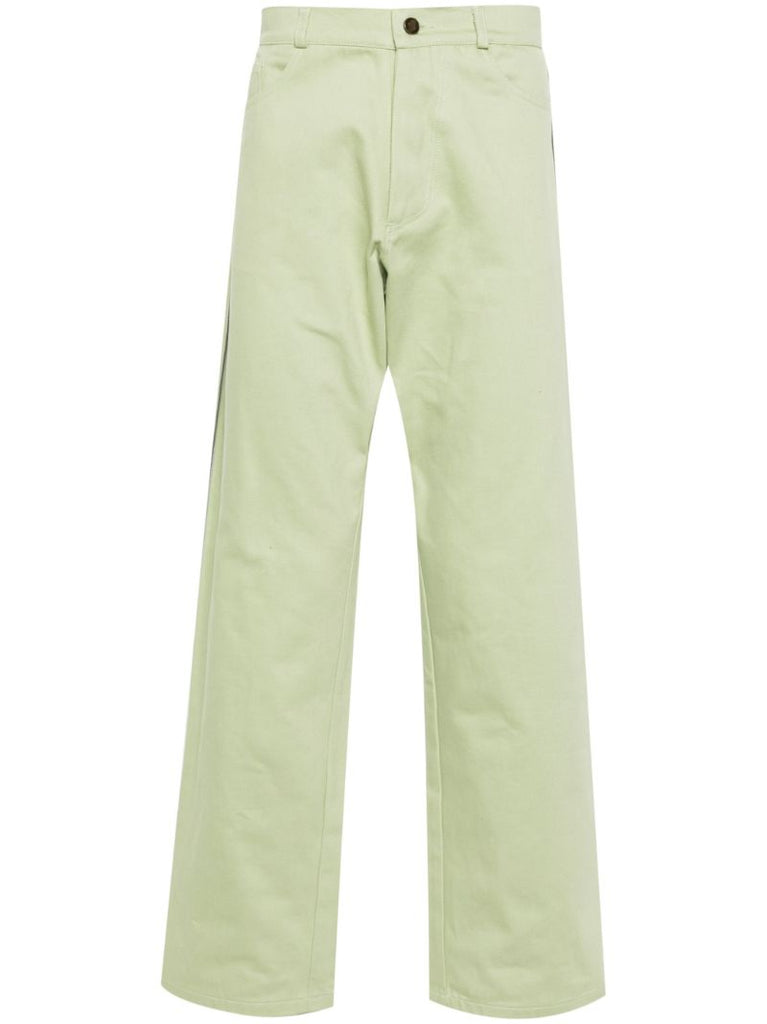Green Straight-leg Trousers