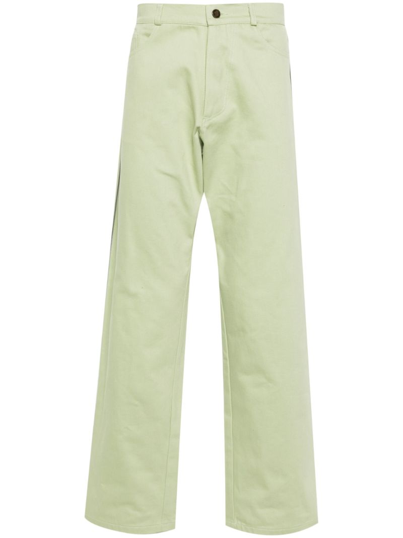 Green Straight-leg Trousers