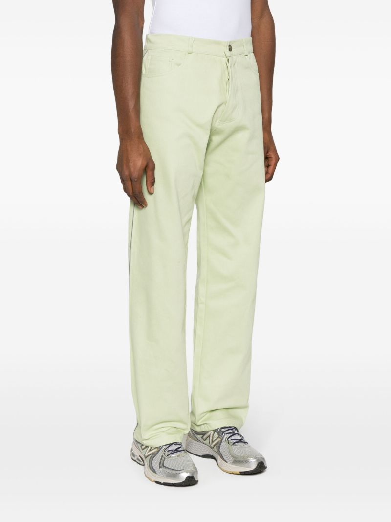 Green Straight-leg Trousers