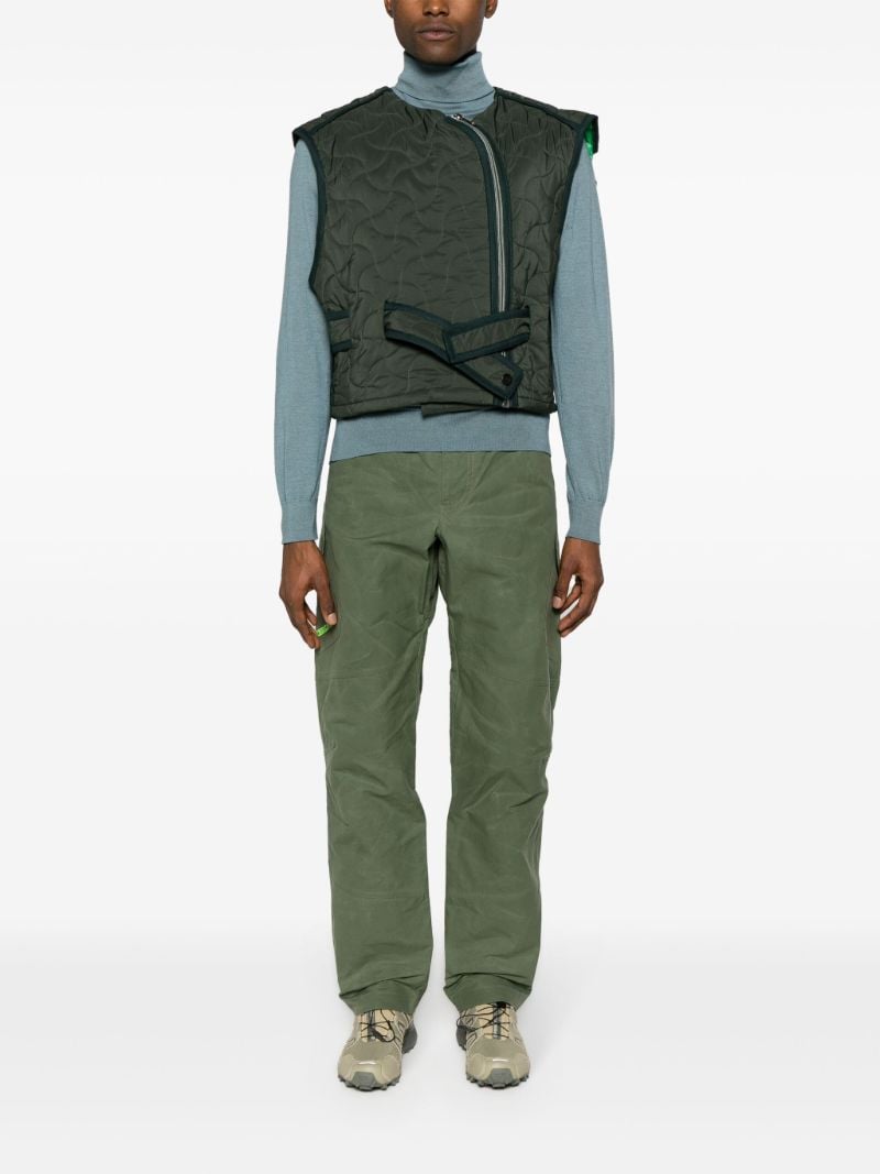 Green Quilted Modular Jacket