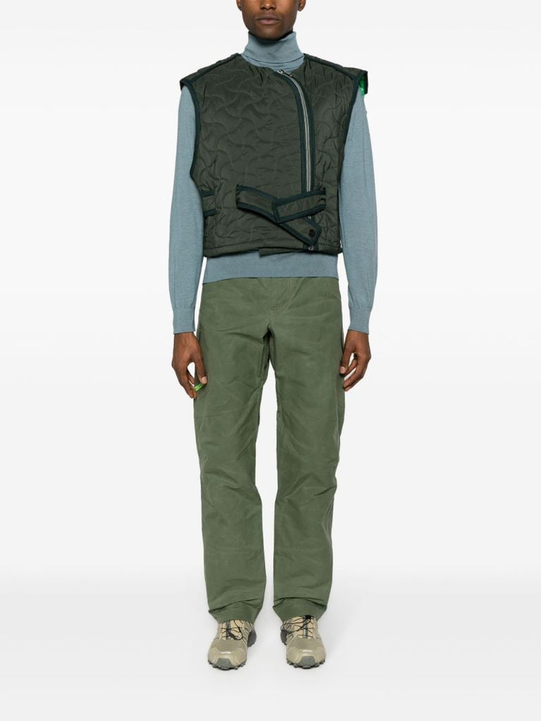 Green Quilted Modular Jacket