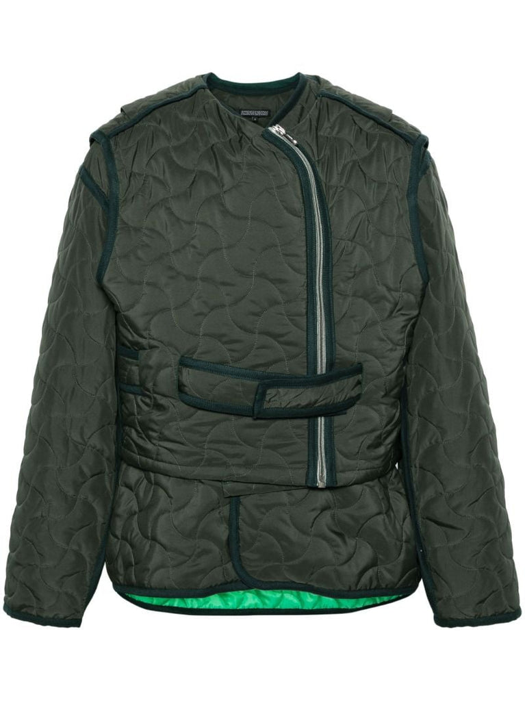 Green Quilted Modular Jacket