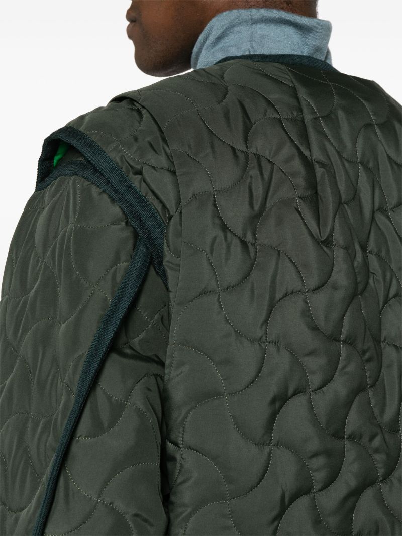 Green Quilted Modular Jacket