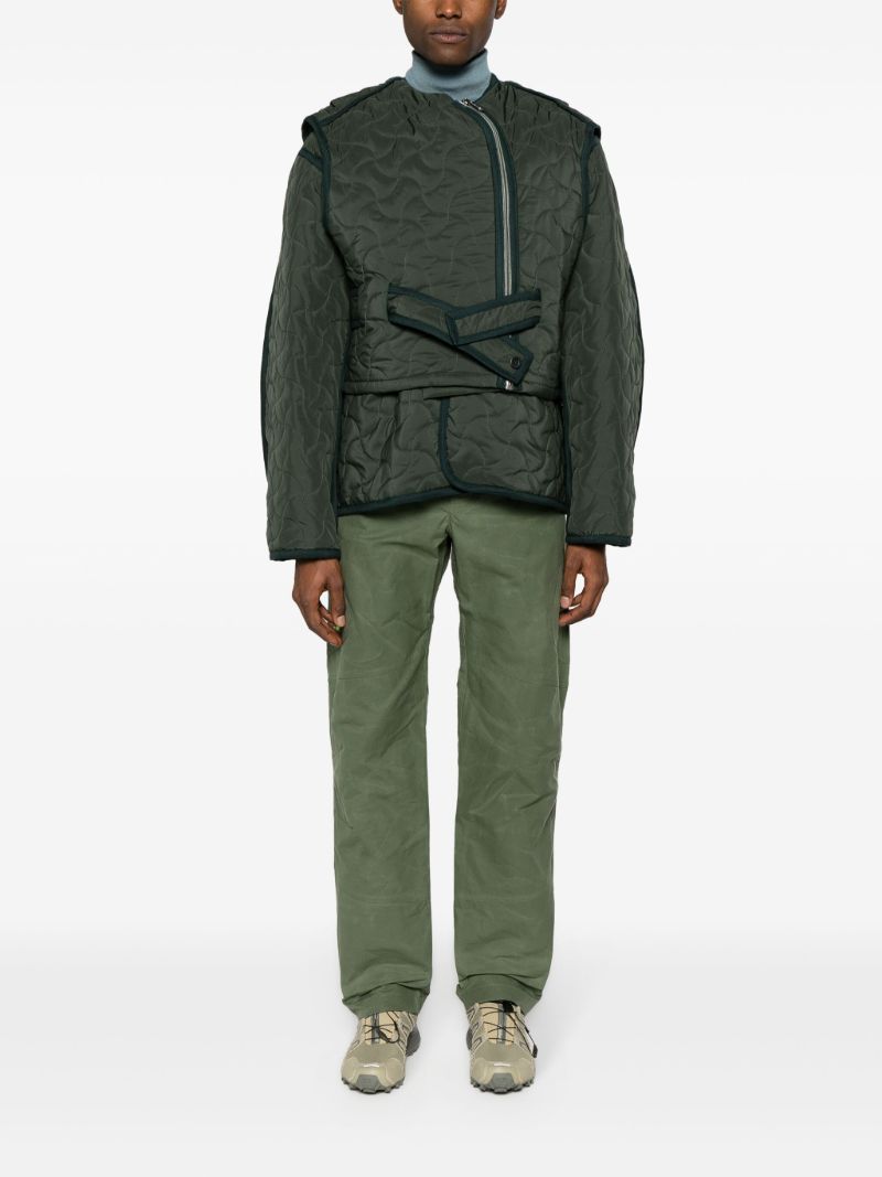 Green Quilted Modular Jacket