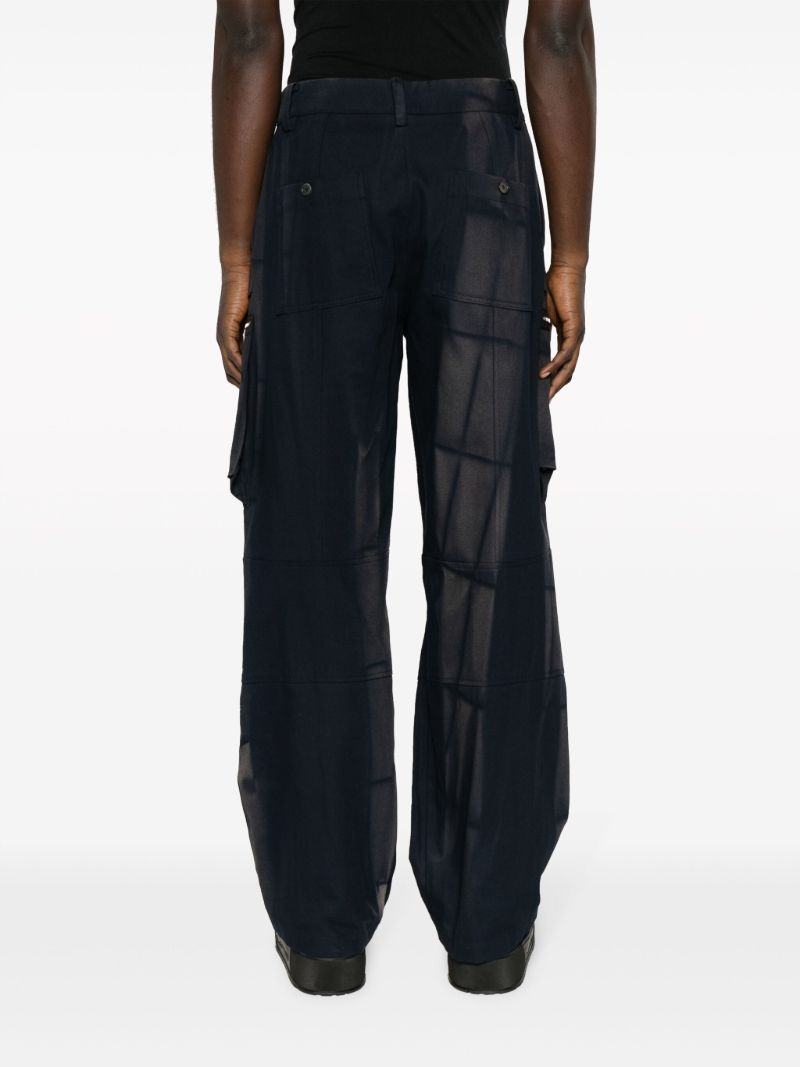 Blue Sunbleached Straight-leg Trousers