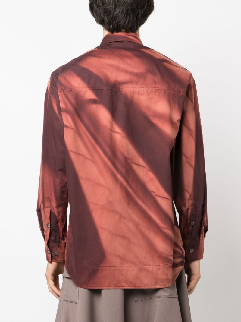 Red Sun Bleached Cotton Shirt