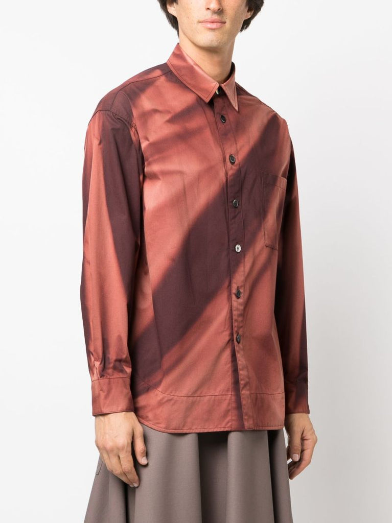 Red Sun Bleached Cotton Shirt
