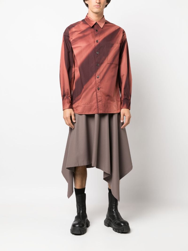 Red Sun Bleached Cotton Shirt