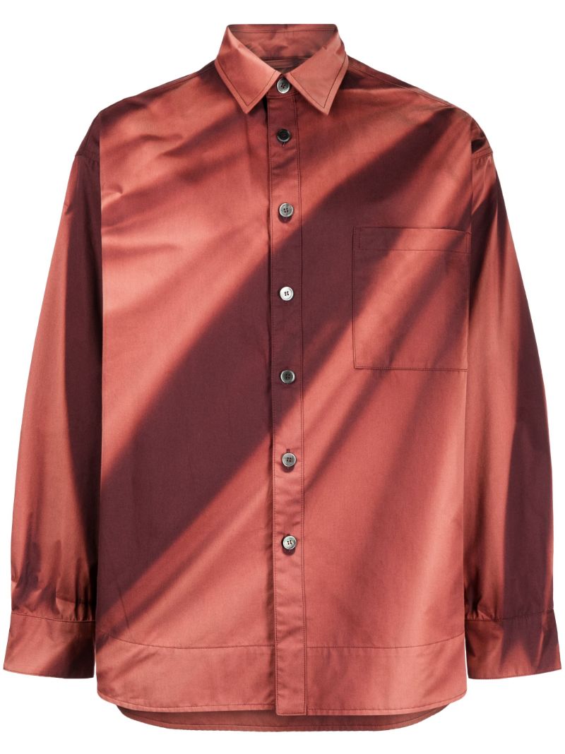Red Sun Bleached Cotton Shirt