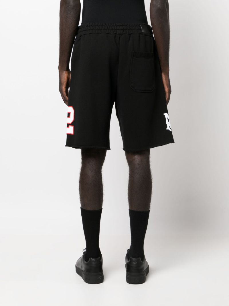 Black Oversized 22 Track Shorts