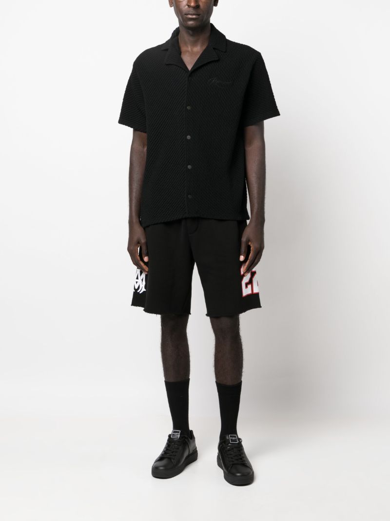 Black Oversized 22 Track Shorts