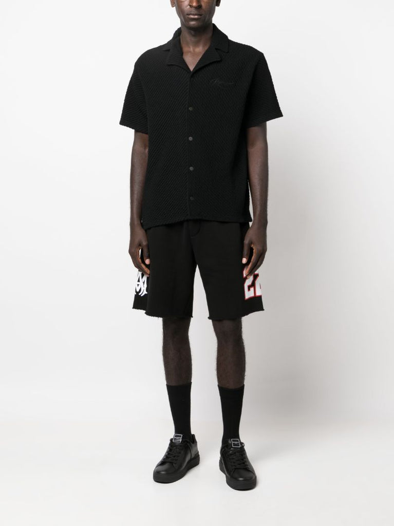 Black Oversized 22 Track Shorts