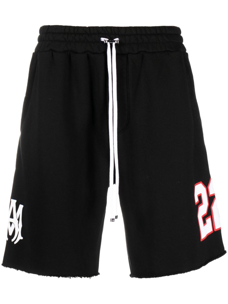 Black Oversized 22 Track Shorts