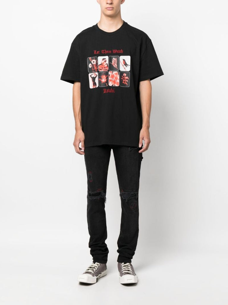 Black Graphic Print T-shirt