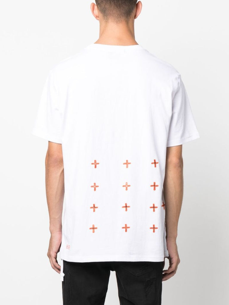 White Logo Print T-shirt