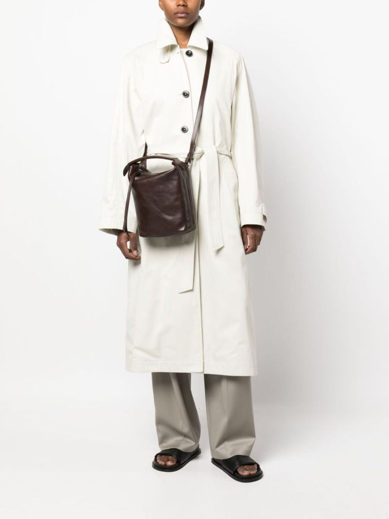 Brown Case Leather Cross Body Bag