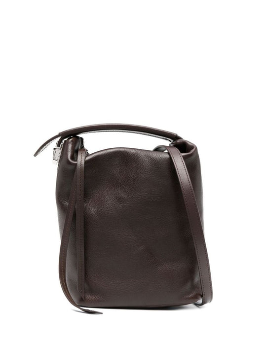 Brown Case Leather Cross Body Bag