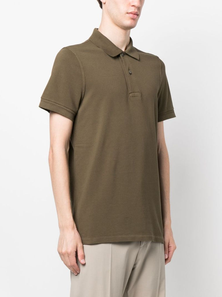 Green Tennis PiquÃ_x0083_Â© Cotton Polo Shirt
