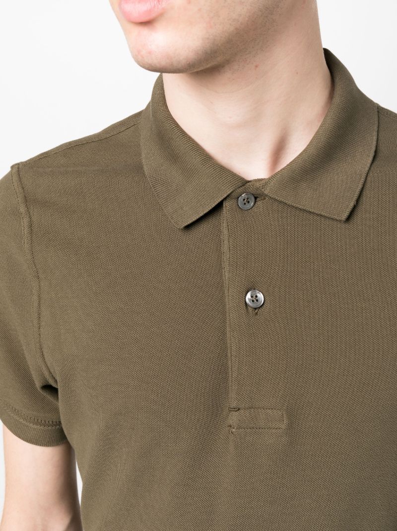 Green Tennis PiquÃ_x0083_Â© Cotton Polo Shirt
