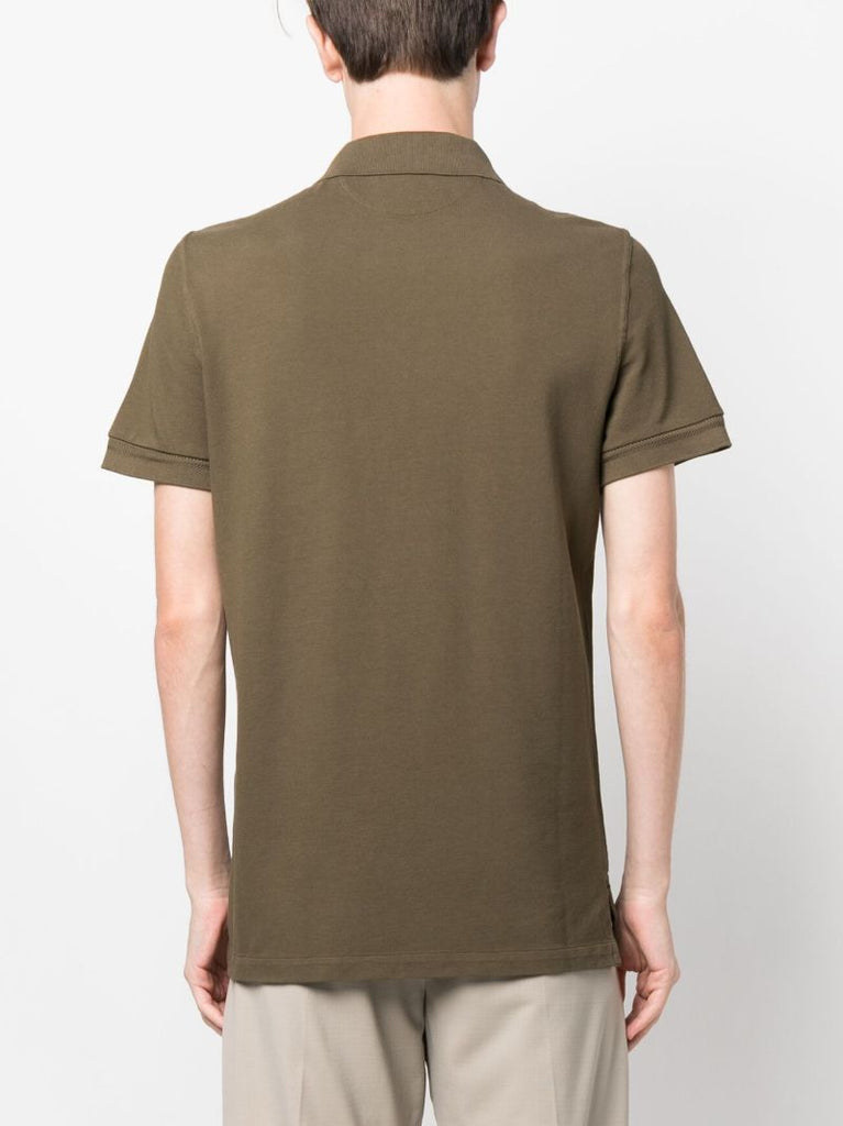 Green Tennis PiquÃ_x0083_Â© Cotton Polo Shirt