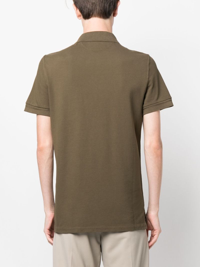 Green Tennis PiquÃ_x0083_Â© Cotton Polo Shirt