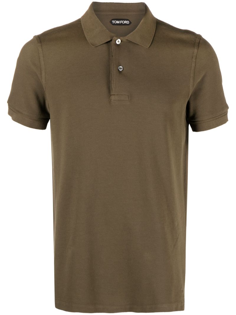 Green Tennis PiquÃ_x0083_Â© Cotton Polo Shirt