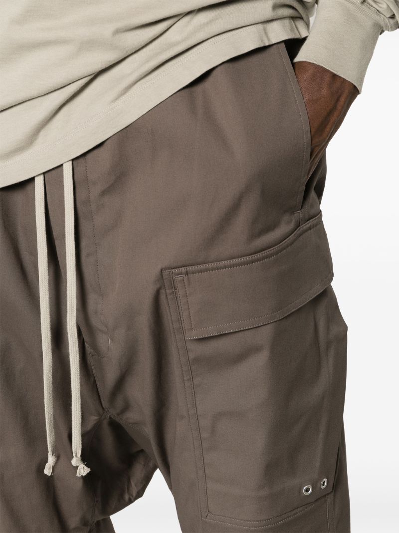 Brown Drawstring Cargo Shorts