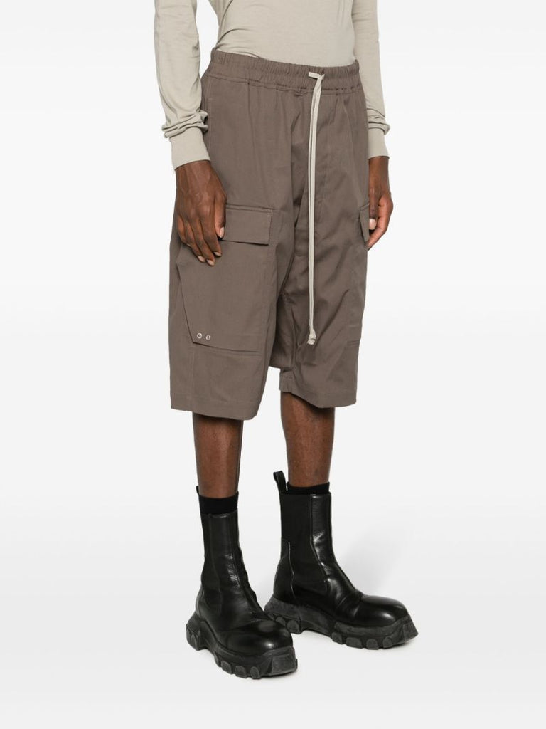 Brown Drawstring Cargo Shorts