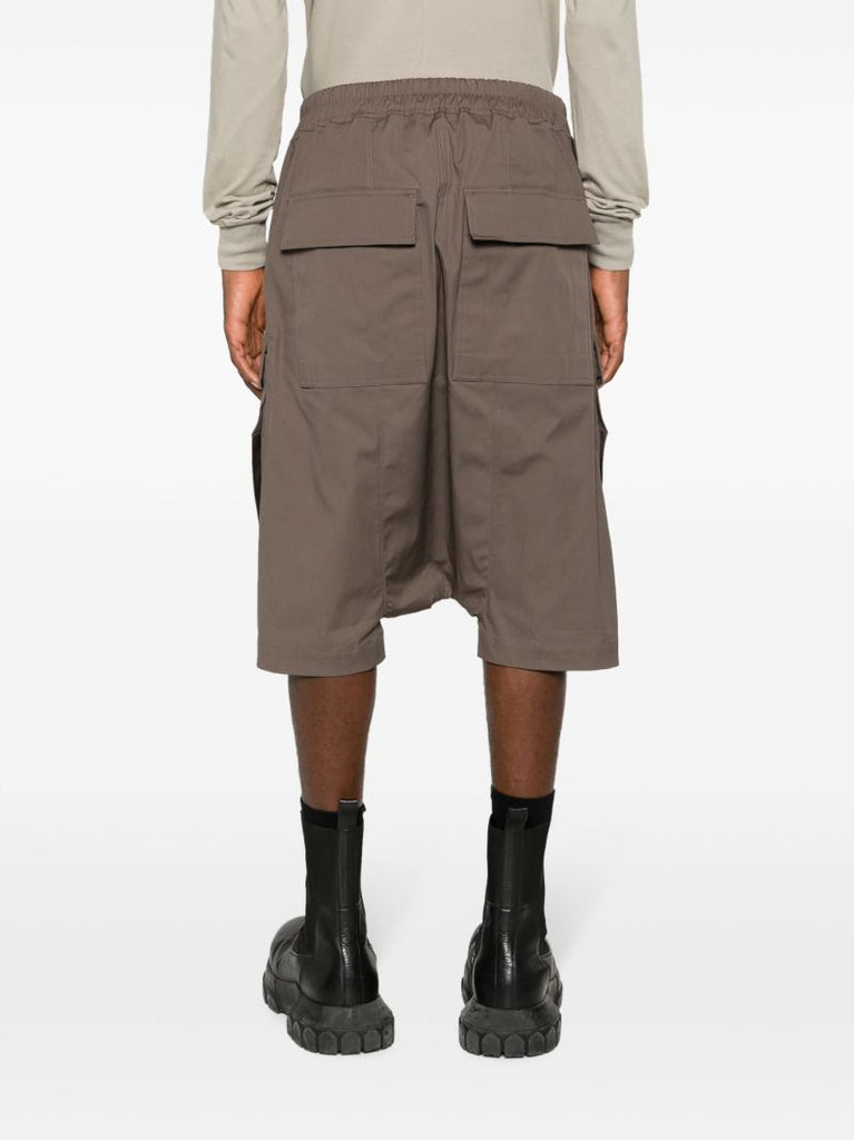 Brown Drawstring Cargo Shorts