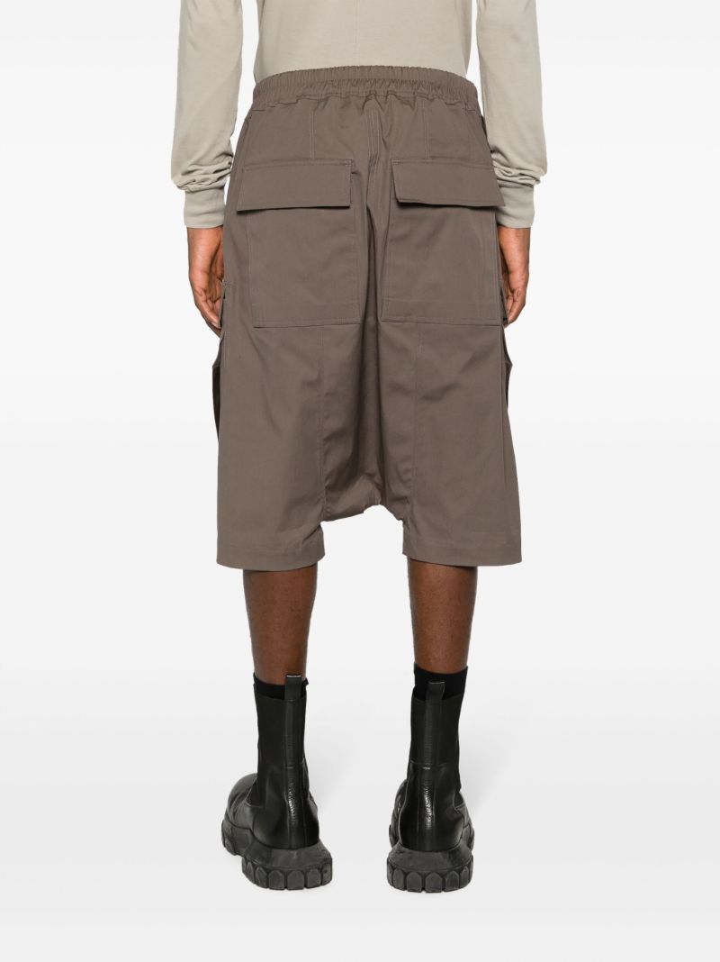 Brown Drawstring Cargo Shorts