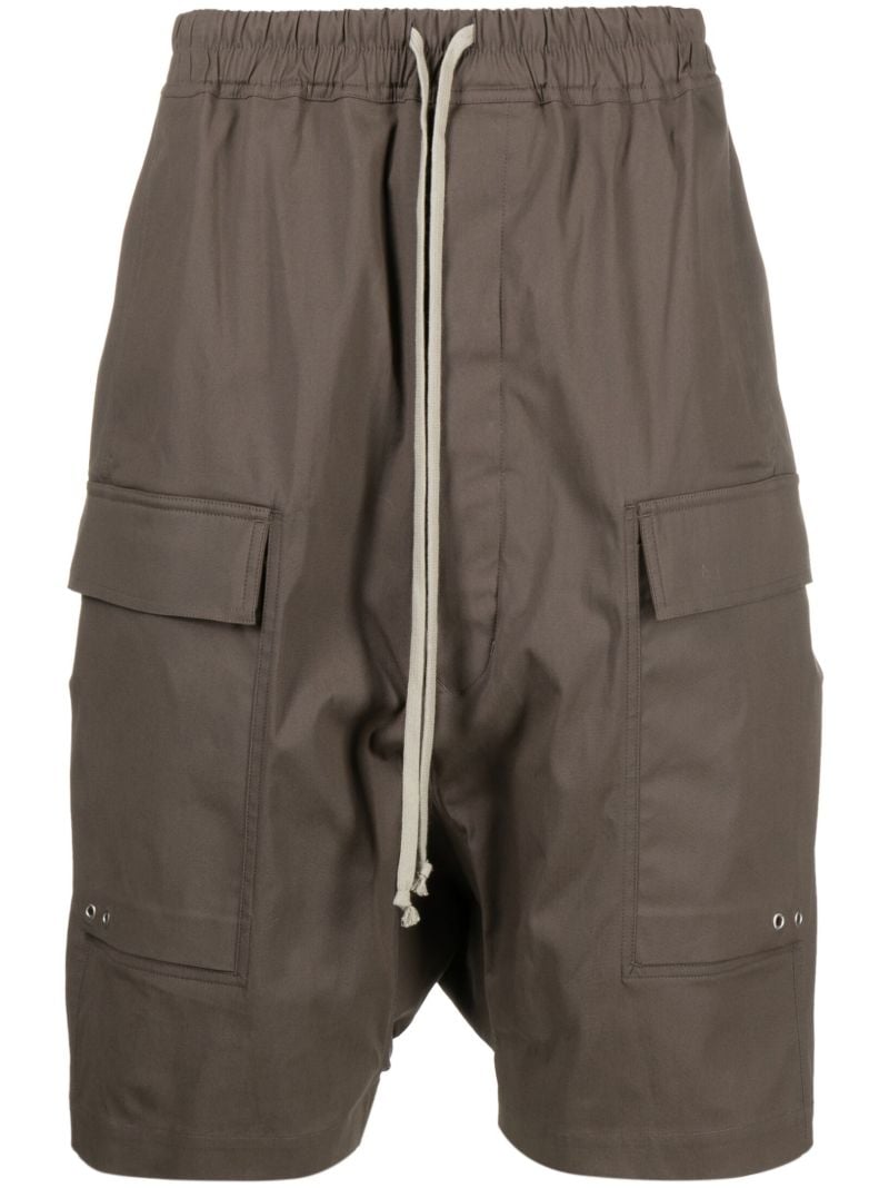 Brown Drawstring Cargo Shorts