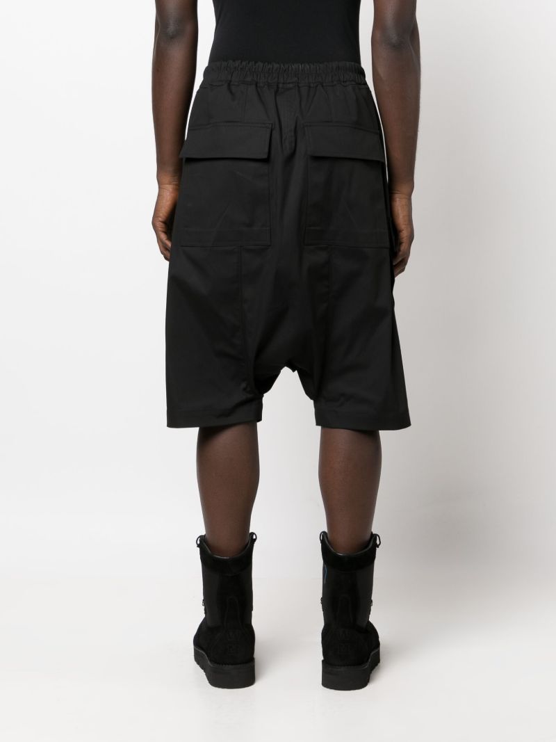 Black Drop-crotch Shorts